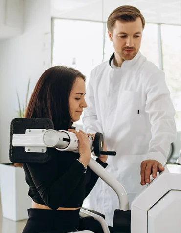 Evaluación fisioterapéutica con equipo